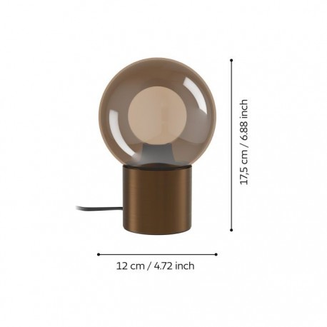 EGLO BRAVINO 902534 – lampe de table bronze – Ø 120 mm