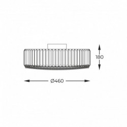Plafonnier ZUMA LINE PRINCE argenté – 5 sources G9 – C0360-05B-F4AC