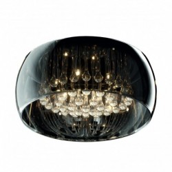 Plafonnier ZUMA LINE CRYSTAL argenté / transparent – 6 sources G9 – C0076-06X-F4FZ