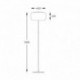 Lampadaire ZUMA LINE CRYSTAL argenté / transparent – 4 sources G9 – F0076-04A-F4FZ