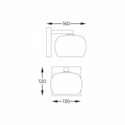 Applique murale ZUMA LINE CRYSTAL argenté / transparent – 1 source G9 – W0076-01A-B5FZ