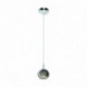 Suspension ZUMA LINE CRYSTAL argenté / transparent – 1 source G9 – P0076-01A-F4FZ