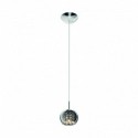Suspension ZUMA LINE CRYSTAL argenté / transparent – 1 source G9 – P0076-01A-F4FZ
