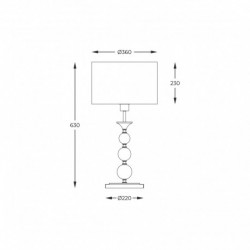 Lampe de table ZUMA LINE REA II noir – 1 source E27 – RLT93163-1B