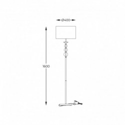 Lampadaire ZUMA LINE REA blanc – 1 source E27 – RLL93163-1W