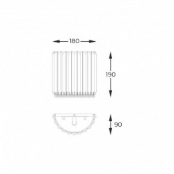 Applique murale ZUMA LINE PRINCE argenté – 1 source G9 – W0360-01A-B5AC