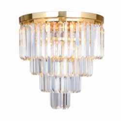 Plafonnier ZUMA LINE AMEDEO doré / transparent – 5 sources E14 – FC17106/4+1-GLD