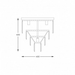 Plafonnier ZUMA LINE AMEDEO doré / transparent – 5 sources E14 – FC17106/4+1-GLD