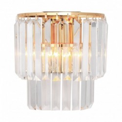 Applique murale ZUMA LINE AMEDEO doré / transparent – 2 sources E14 – 17106/2W-GLD