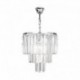 Suspension ZUMA LINE AMEDEO chrome / transparent – 4 sources E14 – 17106/3+1-CHR