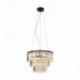 Suspension ZUMA LINE TIFANNY noir / transparent – 4 sources E14 – P17127-4