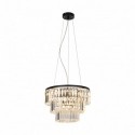 Suspension ZUMA LINE TIFANNY noir / transparent – 4 sources E14 – P17127-4