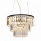 Suspension ZUMA LINE TIFANNY noir / transparent – 4 sources E14 – P17127-4