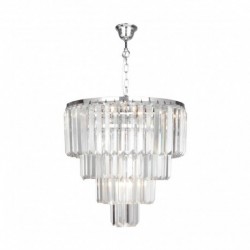 Suspension ZUMA LINE AMEDEO chrome / transparent – 5 sources E14 – 17106/4+1-CHR