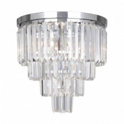 Plafonnier ZUMA LINE AMEDEO chrome / transparent – 5 sources E14 – FC17106/4+1-CHR