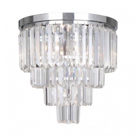 Plafonnier ZUMA LINE AMEDEO chrome / transparent – 5 sources E14 – FC17106/4+1-CHR