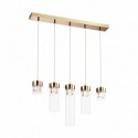 Suspension ZUMA LINE GEM doré – 5 sources G9 – P0389-05E-F7AC