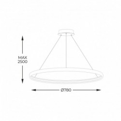 Suspension ZUMA LINE CIRCLE noir – LED intégrée – LA0721/1 - BK