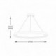 Suspension ZUMA LINE CIRCLE blanc – LED intégrée – LA0716/1 - WH
