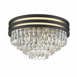Plafonnier ZUMA LINE NAICA noir mat / noir / transparent – 5 sources E14 – C0525-05A-P7D7