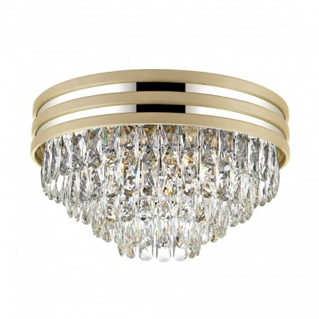 Plafonnier ZUMA LINE NAICA doré mat / transparent – 5 sources E14 – C0525-05A-V6B5