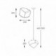 Suspension ZUMA LINE ROCK doré / transparent – 1 source E27 – P0488-01B-U8AC