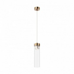 Suspension ZUMA LINE GEM doré French Gold / transparent – 1 source G9 – P0389-01D-F7AC