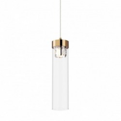 Suspension ZUMA LINE GEM doré French Gold / transparent – 1 source G9 – P0389-01D-F7AC