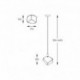 Suspension ZUMA LINE ROCK doré – 1 source G9 – P0488-01F-U8AC