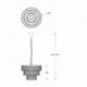 Suspension ZUMA LINE ANZIO argenté / doré – 4 sources E27 – P0480-04A-F4D7
