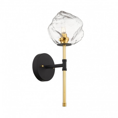 Applique murale ZUMA LINE ROCK noir / doré – 1 source G9 – W0488-01D-SEAC