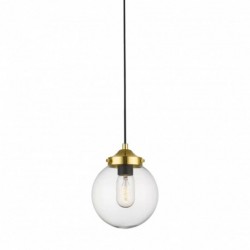 Suspension ZUMA LINE RIANO doré French Gold / transparent – 1 source E27 – P0454-01D-F7AC