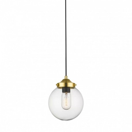 Suspension ZUMA LINE RIANO doré French Gold / transparent – 1 source E27 – P0454-01D-F7AC