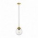 Suspension ZUMA LINE RIANO doré French Gold / transparent – 1 source E27 – P0454-01D-F7AC