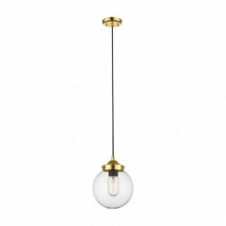 Suspension ZUMA LINE RIANO doré French Gold / transparent – 1 source E27 – P0454-01D-F7AC