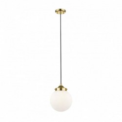 Suspension ZUMA LINE RIANO doré French Gold / noir / blanc – 1 source E27 – P0454-01D-F7AA