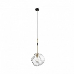 Suspension ZUMA LINE ROCK noir mat / doré – 1 source E27 – P0488-01M-SEAC