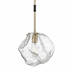 Suspension ZUMA LINE ROCK noir mat / doré – 1 source E27 – P0488-01M-SEAC