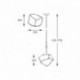 Suspension ZUMA LINE ROCK noir mat / doré – 1 source E27 – P0488-01M-SEAC