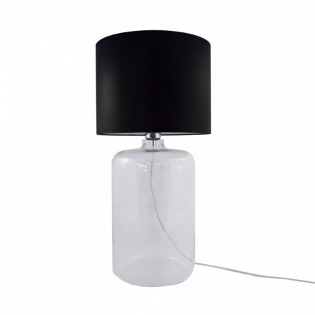 Lampe de table ZUMA LINE AMARSA transparent / noir / blanc – 1 source E27 – 5507BK