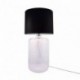 Lampe de table ZUMA LINE AMARSA transparent / noir / blanc – 1 source E27 – 5507BK