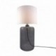 Lampe de table ZUMA LINE AMARSA GRAFIT blanc / noir / transparent – E27 – 5509WH