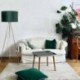 Lampadaire ZUMA LINE INGA vert / doré – 1 source E27 – H06-GD-GR