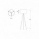 Lampadaire ZUMA LINE INGA noir / doré – 1 source E27 – H06-GD-BK