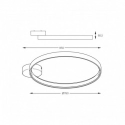 Plafonnier ZUMA LINE CIRCLE noir mat – LED intégrée – LA0772
