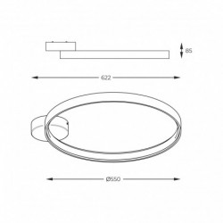 Plafonnier ZUMA LINE CIRCLE noir mat – LED intégrée – LA0770