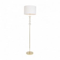 Lampadaire ZUMA LINE REA doré / blanc – 1 source E27 – RLL93163-1GW