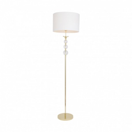 Lampadaire ZUMA LINE REA doré / blanc – 1 source E27 – RLL93163-1GW