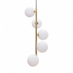 Suspension ZUMA LINE ALI noir / doré – 5 sources G9 – 5648