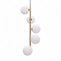 Suspension ZUMA LINE ALI noir / doré – 5 sources G9 – 5648
